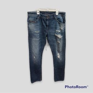 Diesel Thommer-C Stretch Slim Skinny Distressed Jeans 34x32 Authentic